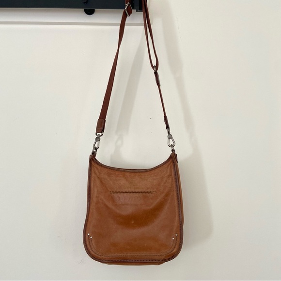 The Sak Crossbody Purse Tan Leather Adjustable Hippie Festival Western Boho - Picture 5 of 15